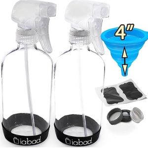 Labad Clear Glass Empty Spray Bottles Cleaning Kit (2)